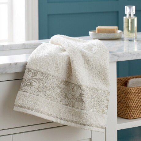 Juego De Toallas Baño Y Rostro Valencia 70x130 50x70 Cm Off white