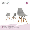Juego de comedor Con Mesa Circular de 80cm + 2 Sillas Eames Gris