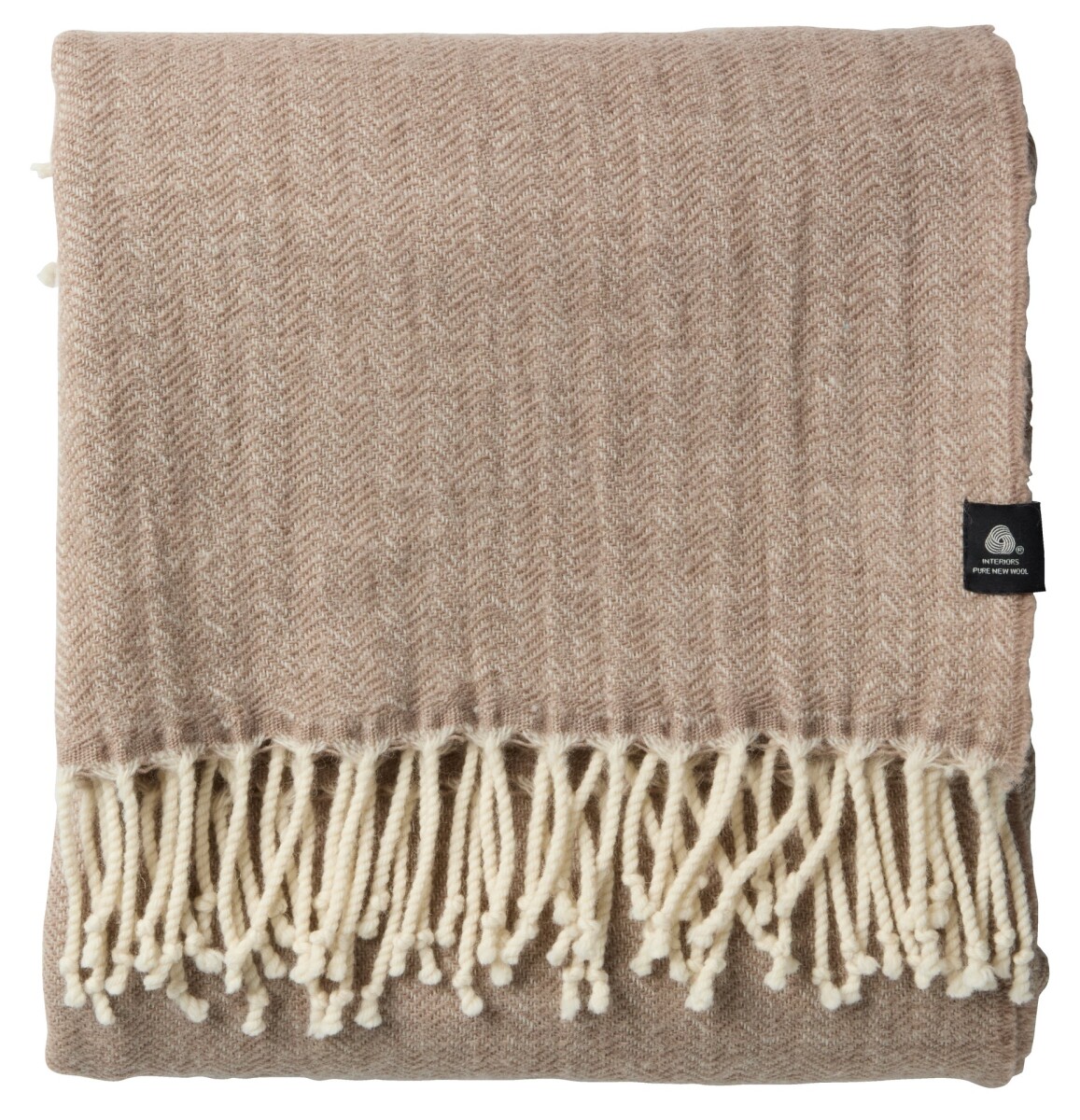 Manta throw BRUNIA 130x170 lana beige 