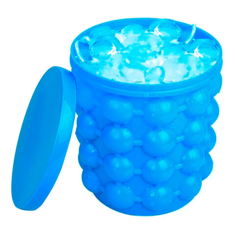 Molde Hielera De Silicona Cubetera 2 En 1 Con Tapa P/ Vino Molde Hielera De Silicona Cubetera 2 En 1 Con Tapa P/ Vino