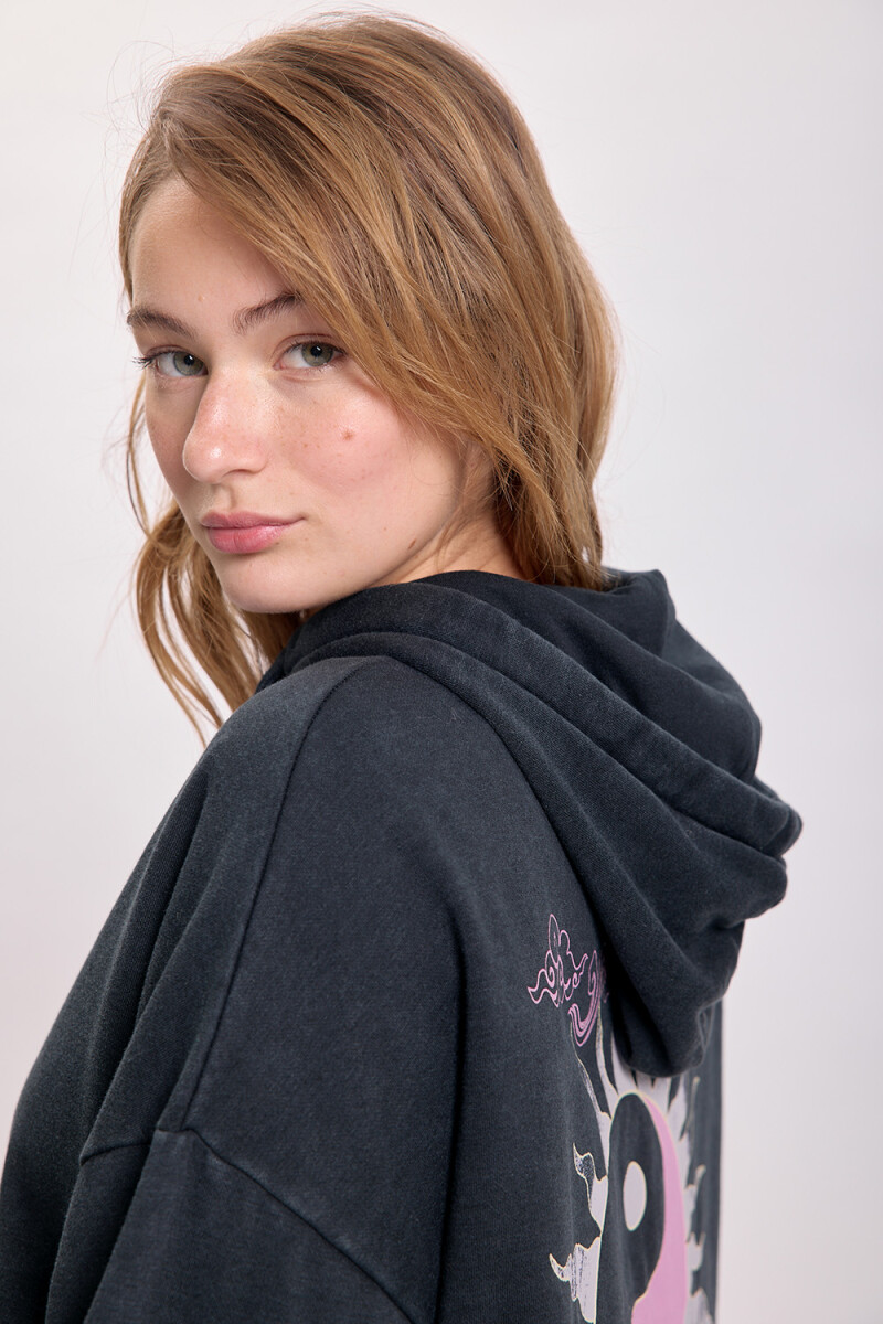 Canguro deportivo oversize Gris