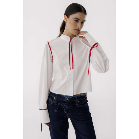 Camisa Fish Winter Blanco Rojo