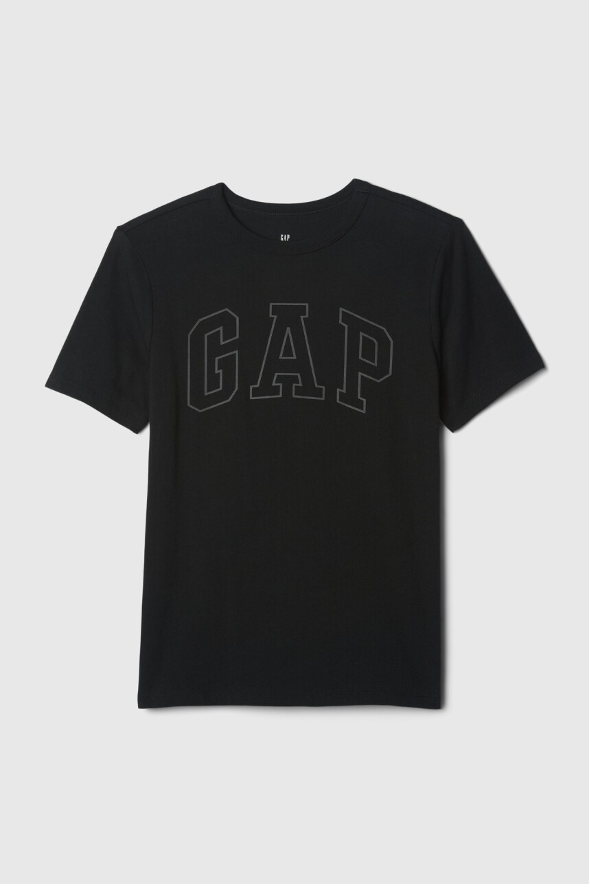 Remera Logo Gap Niño True Black