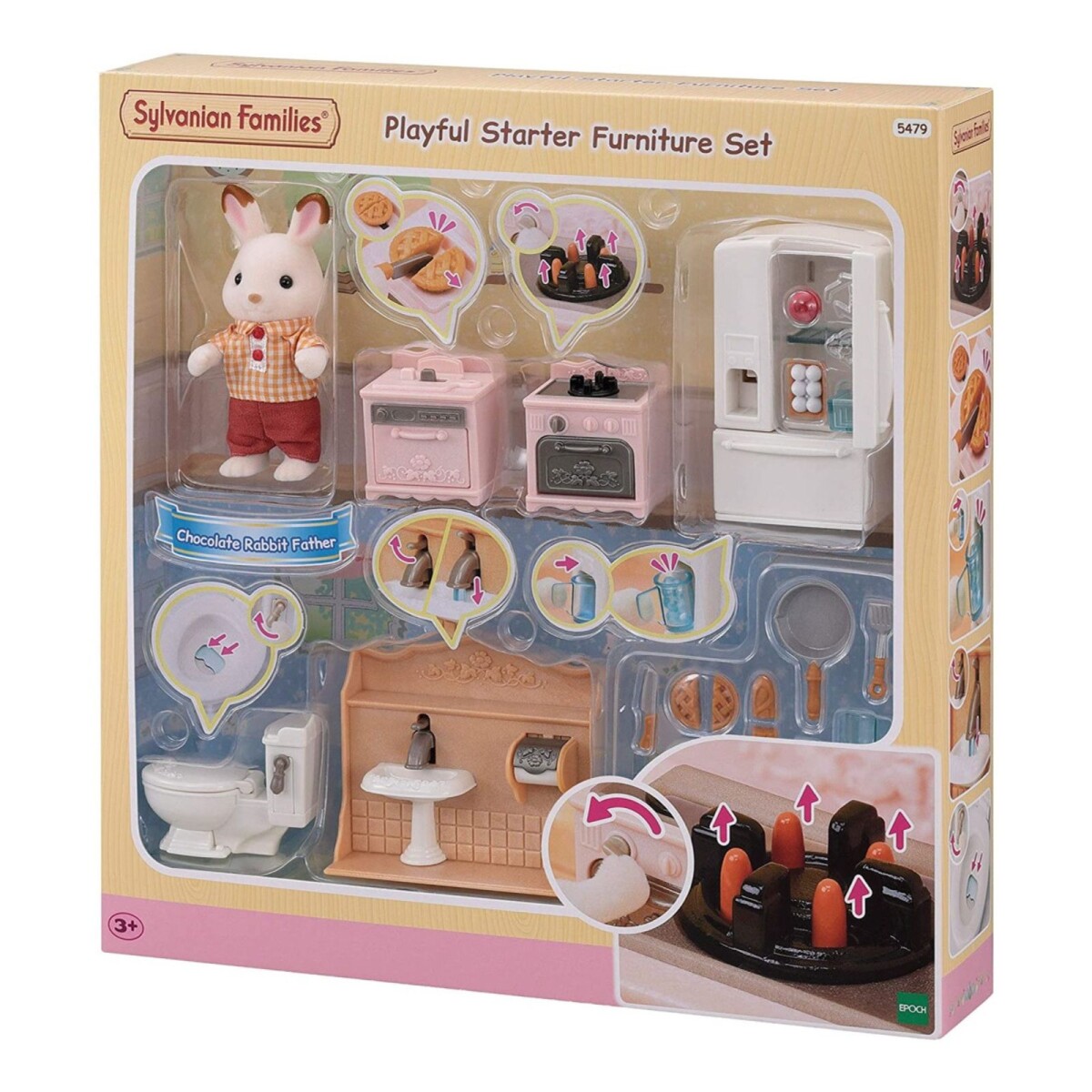 Sylvanian Families Juego Muebles Casa De Muñecas Bebé 