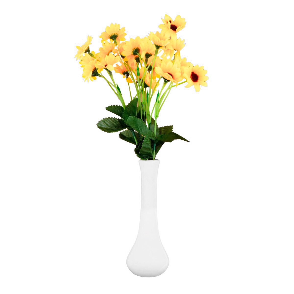 Florero de ceramica blanco 