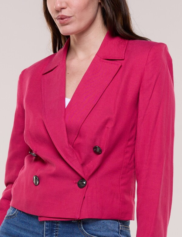 Blazer Corto Cruzado FUCSIA