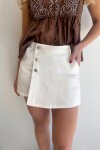 Short pollera Gardenia Blanco