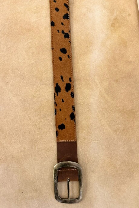 Cowhide Belt Print Camel / Dorado
