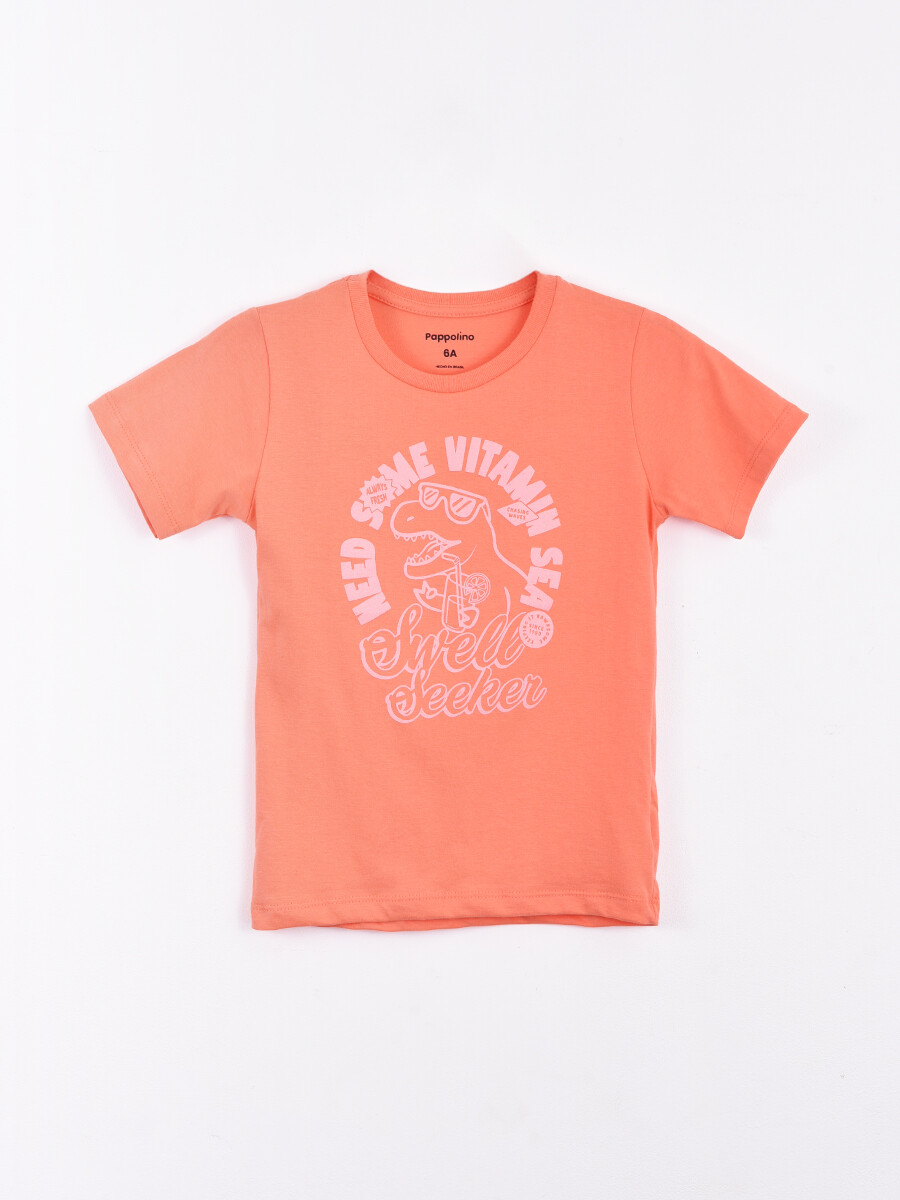 REMERA DINO - CORAL 