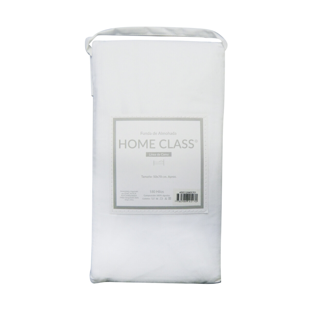 Funda Almohada 180 Hilos Home Class 100% Algodón - BLANCO 