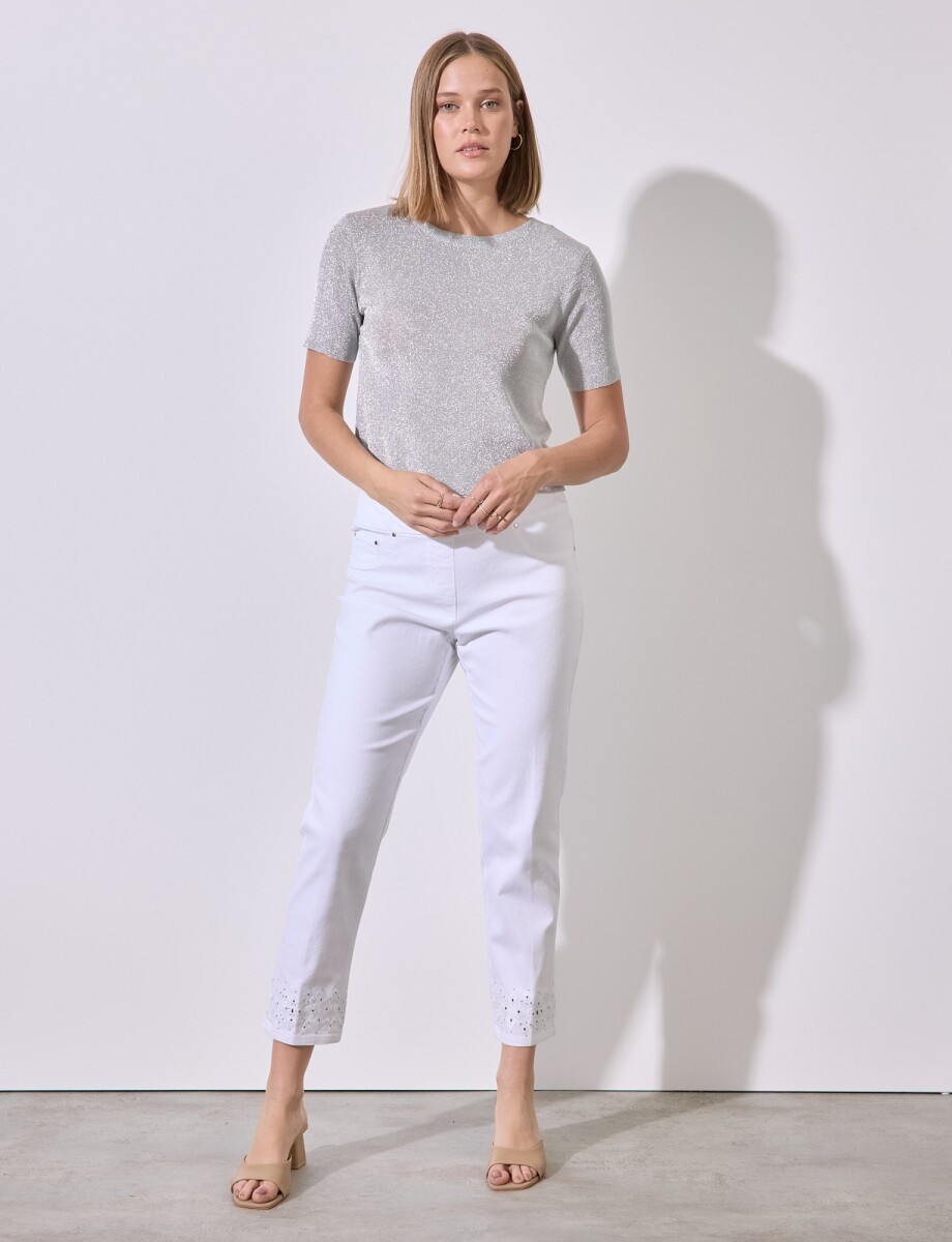 Jegging Ruedo Calado - Blanco 