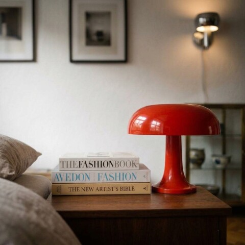 Lampara de mesa inalámbrica retro Mushroom - Rojo Lampara de mesa inalámbrica retro Mushroom - Rojo