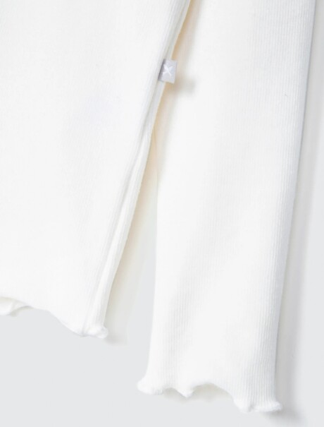 POLERA INFANTIL EN TELA ACANALADA BEIGE