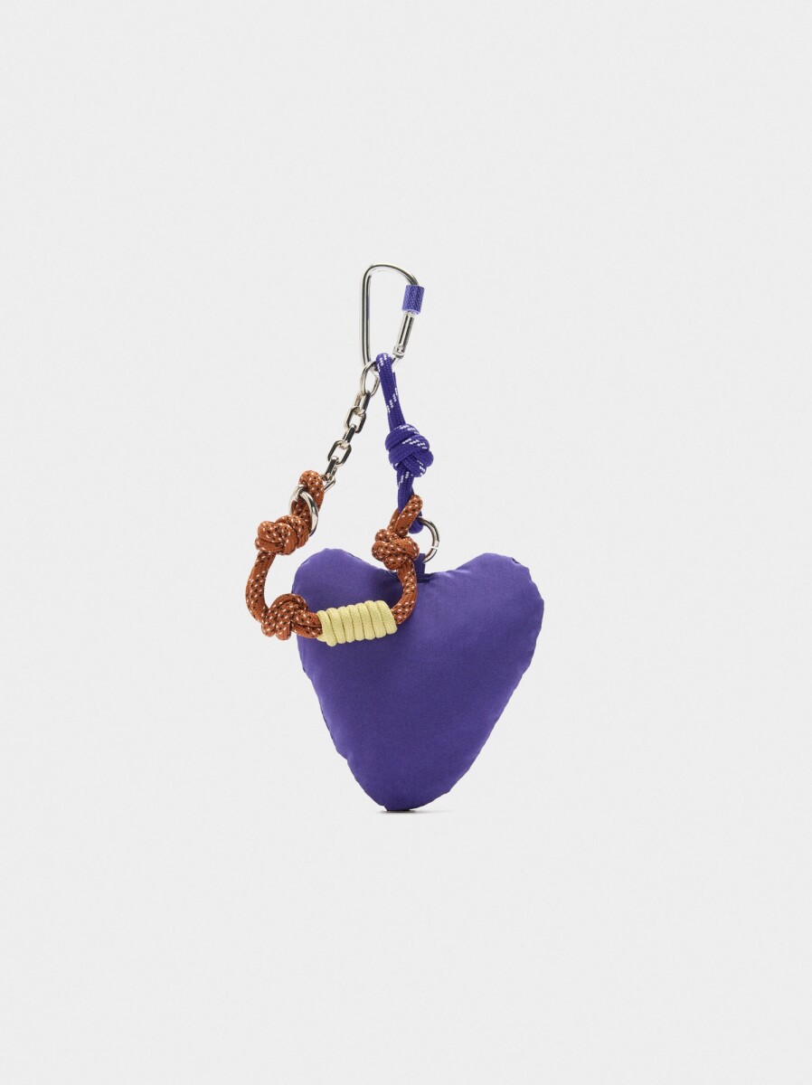 Llavero Charm Corazón - violeta 