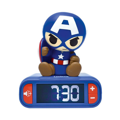 Reloj Despertador Digital 3D Lexibook Capitan America