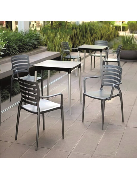 SILLA SOFIA C/POSABRAZOS 59X53X84CM MARRON SILLA SOFIA C/POSABRAZOS 59X53X84CM MARRON
