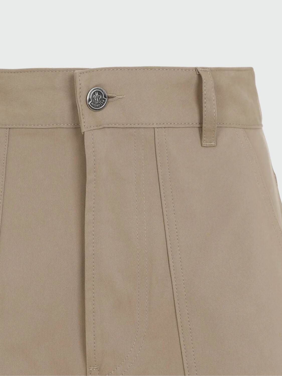 Moncler - Pantalón de Gabardina Beige