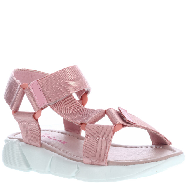 Sandalias de Niña MINI Miss Carol GRETA con cintas y velcro Rosado