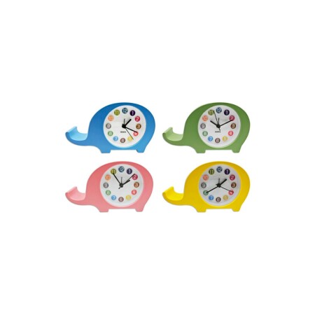 RELOJ DESPERTADOR ELEFANTE MULTICOLOR