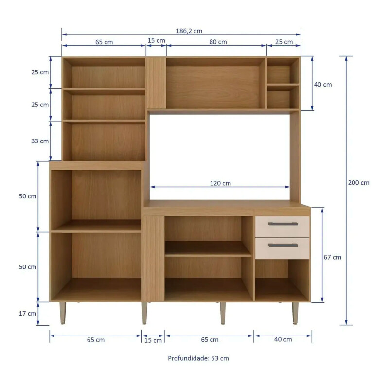 COCINA COMPACTA SSL CH 1034- MASTER 8Ptas 2Caj -Cedro-Arena N/A