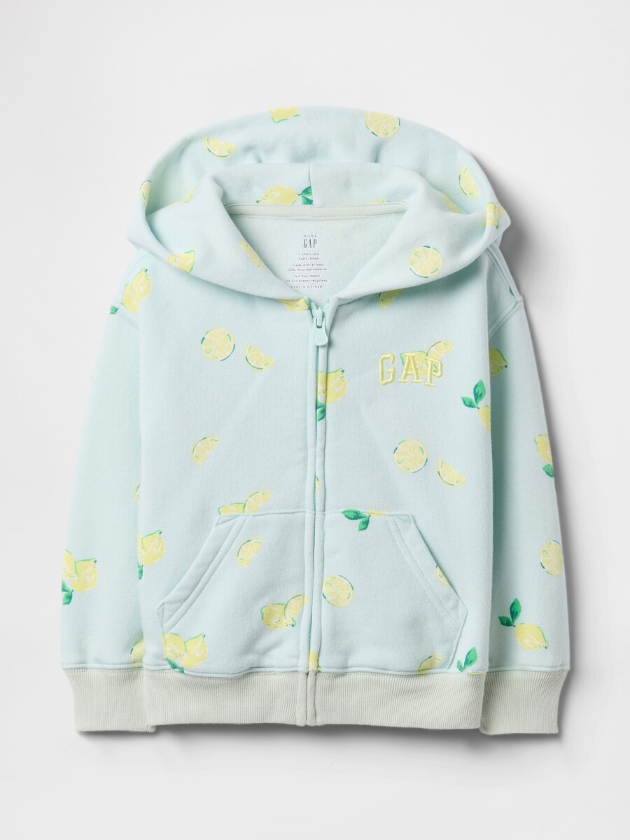Canguro Con Cierre Logo Gap Toddler Niña - Azul 