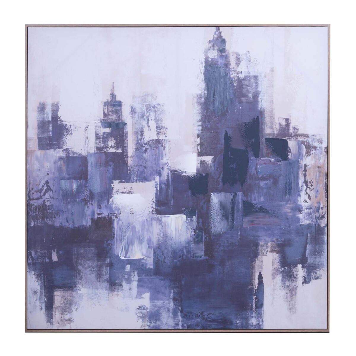 CUADRO 120X120CM - PAPEL AZUL SERENITY I 