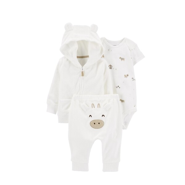 Conjunto Terry 3 piezas Carters 3M BLANCO CABRA