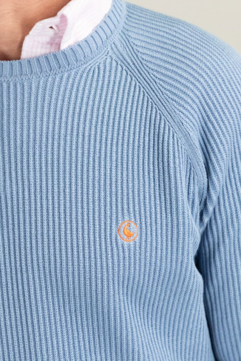 Jersey Punto Inglés Azul Medio