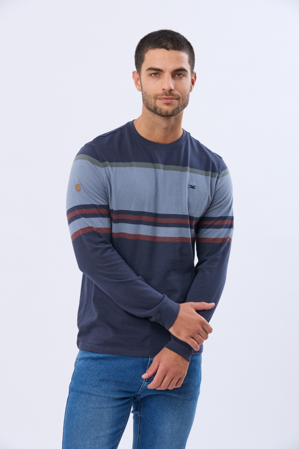 REMERA RAYADA Azul