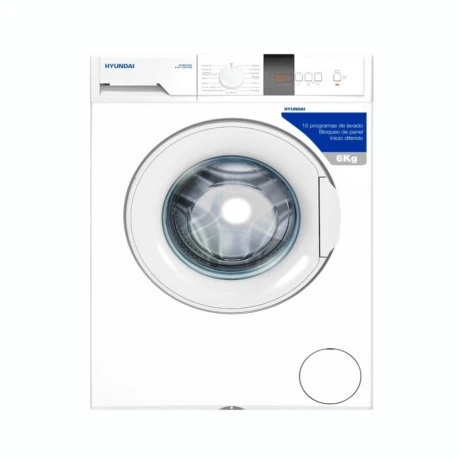 Lavarropas HYUNDAI HYEV6WMW Carga Frontal Capacidad 6Kg - Blanco Lavarropas HYUNDAI HYEV6WMW Carga Frontal Capacidad 6Kg - Blanco