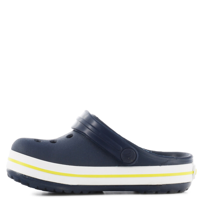 Zueco de Niños Crocs Crocband Clog Azul Marino - Amarillo Limón
