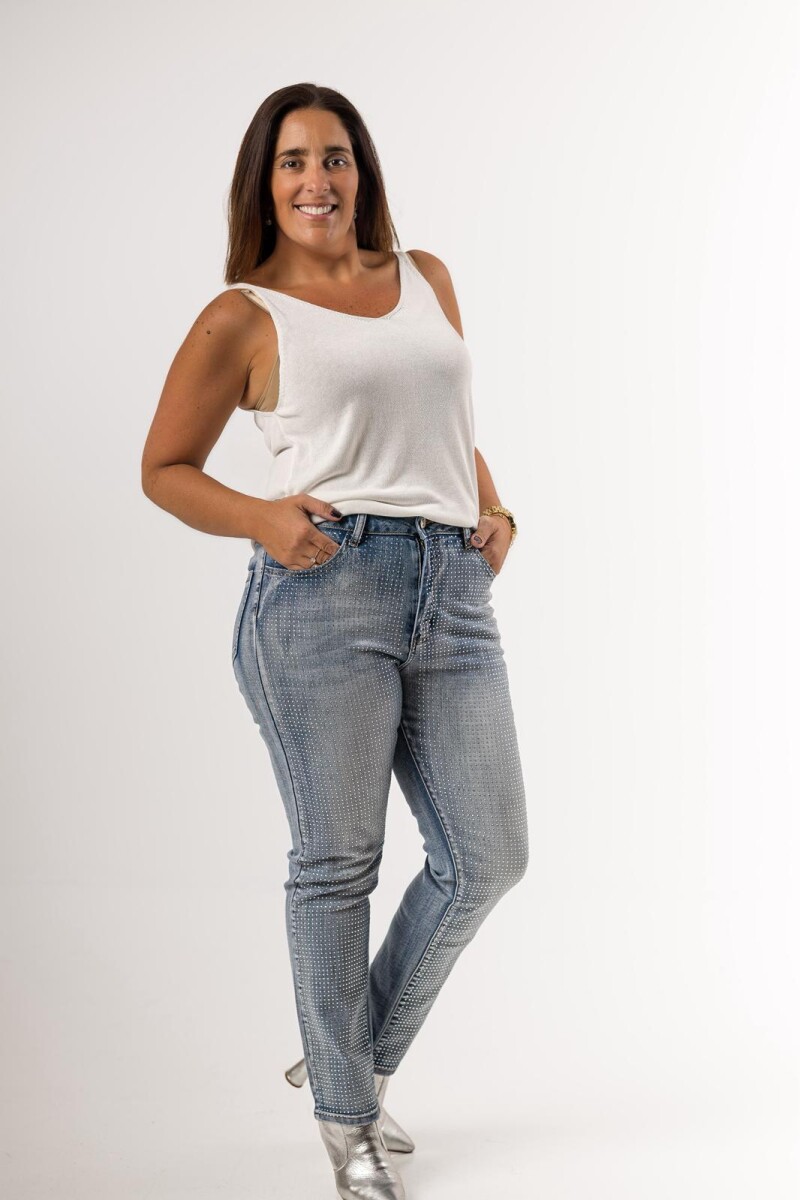 Jean super Lycra con brillo Made in Italy 