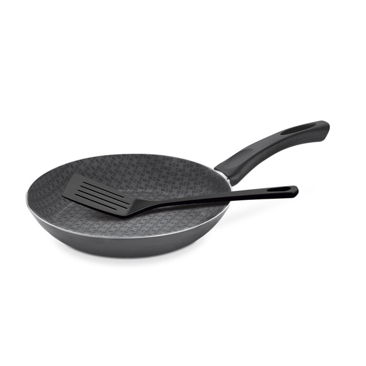 SARTEN CON ESPATULA TRAMONTINA PARIS 30CM NEGRO
