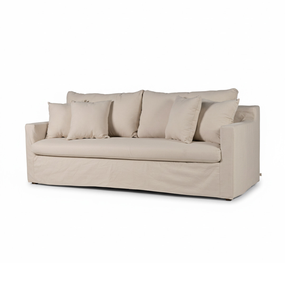 Sofá Summer con Funda - Tela Rústica - 3 cuerpos - TD5260-1635 (Beige) 