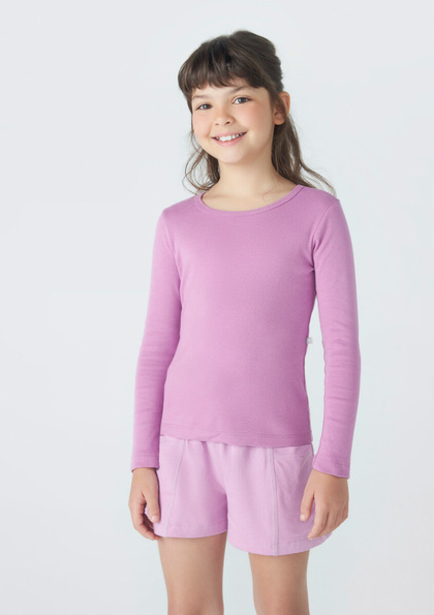 BLUSA ML FEM - ROSA OSCURO 