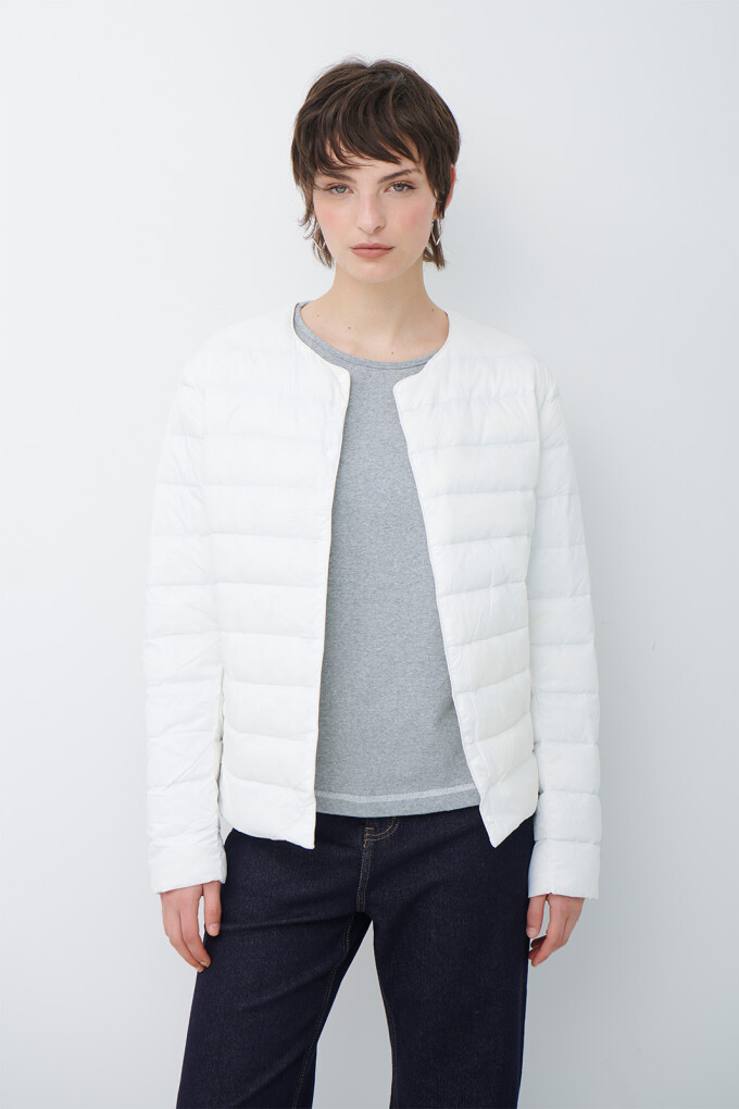 CAMPERA PLUMAS BLANCO