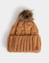 Gorro Gorro Tejido Pompón - Marron Camel