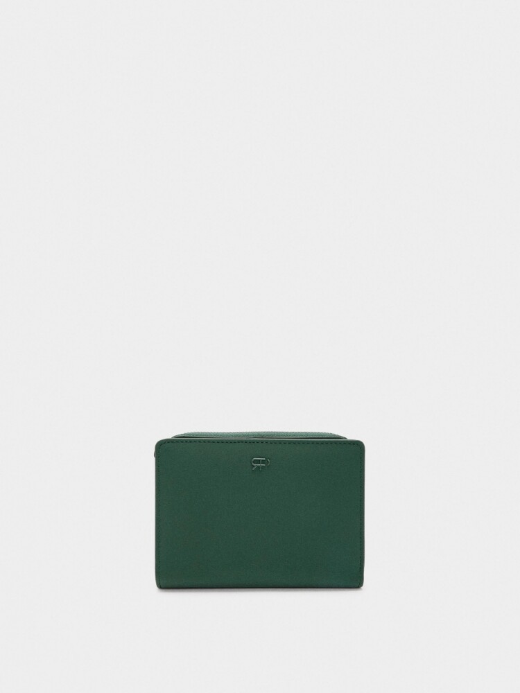 Cartera Con Textura Suave verde