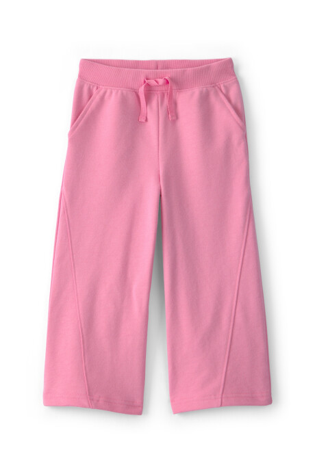 Pantalón deportivo de algodón, con pierna ancha, rosado Pantalón deportivo de algodón, con pierna ancha, rosado