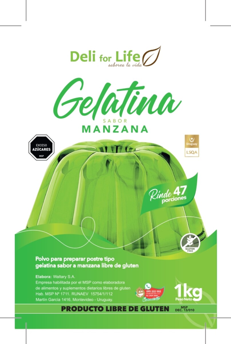 Gelatina Manzana 1kg 