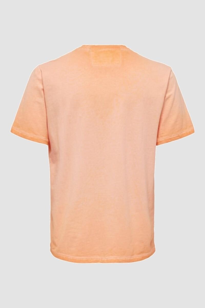 Camiseta Efecto Lavado Millenium Papaya