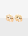 Aros Colgantes Cortos Metal Aros Cortos De Metal De La Línea Stay Golden - Dorado