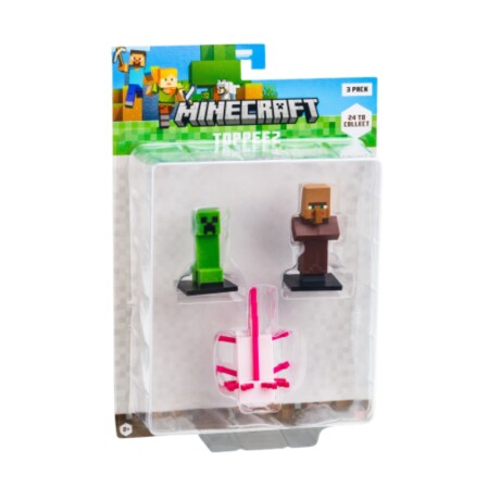 Minecraft - Figuras Pack X3 Axolotl - MC2020 001