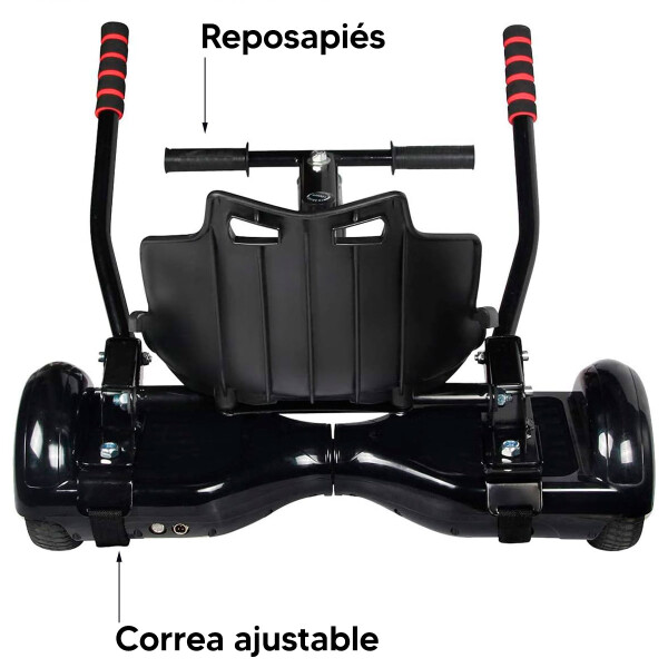 Silla para Skate Eléctrico Hoverboard 6.5", 8" Y 10" ACCESORIO SILLA SKATE H1 NEGRA