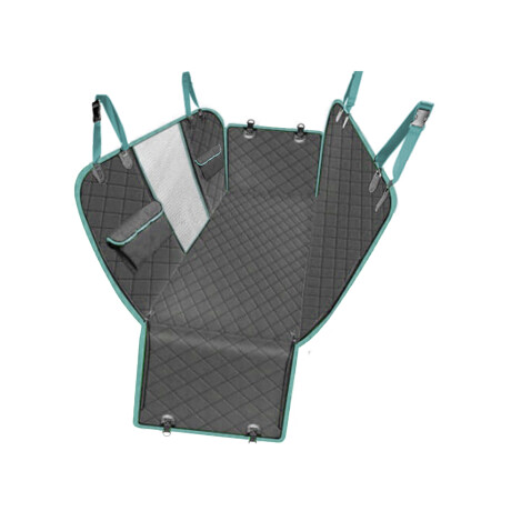 Cubre Asiento Protector para auto universal mascotas Gris/celeste