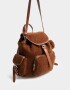 Mochilas Urbanas Mochila Solapa Corderoy Chocolate - Marron Chocolate