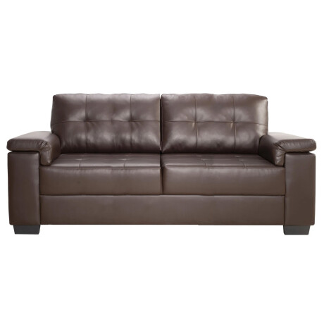 Sillon 3 cuerpos Eco Cuero Luares Chocolate