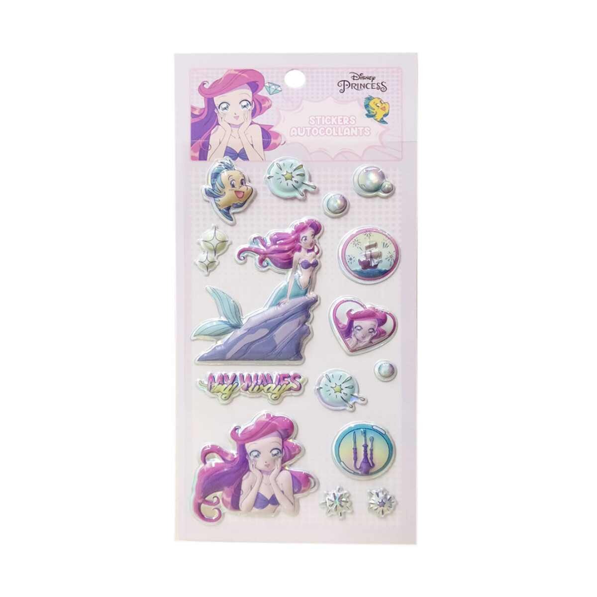 Stickers princesas manga 3D - Ariel 