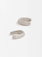 Aros Con Circonitas plateado