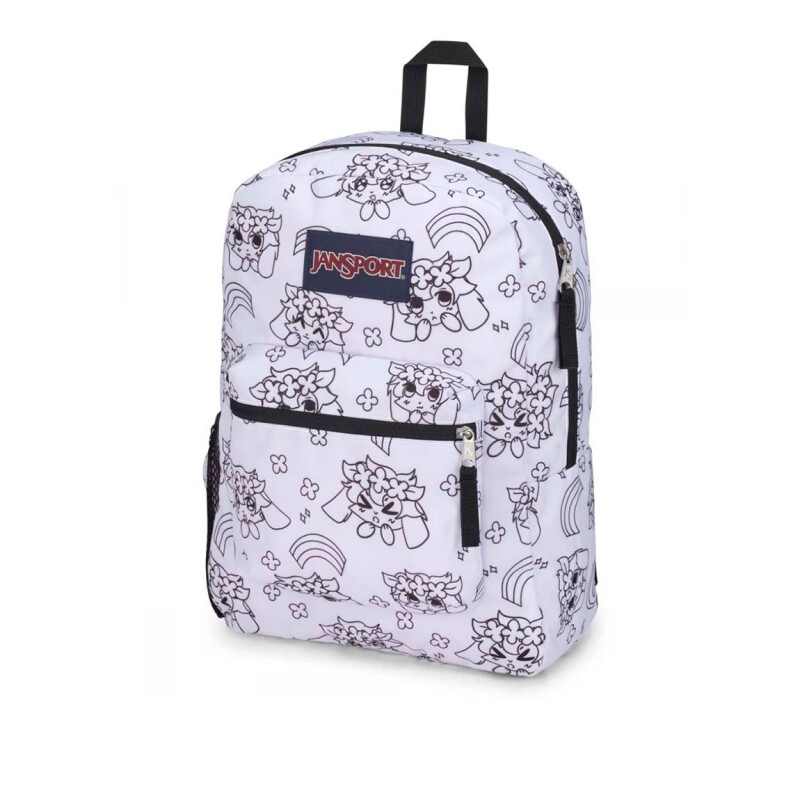 Mochila Jansport Cross Town 26L Blanco-Negro